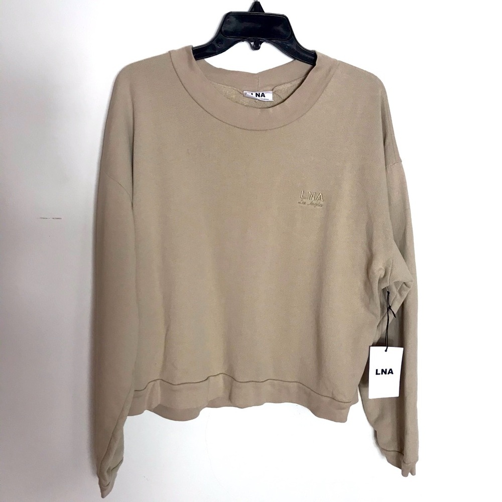 LNA Cropped Logo crewneck Sweatshirt